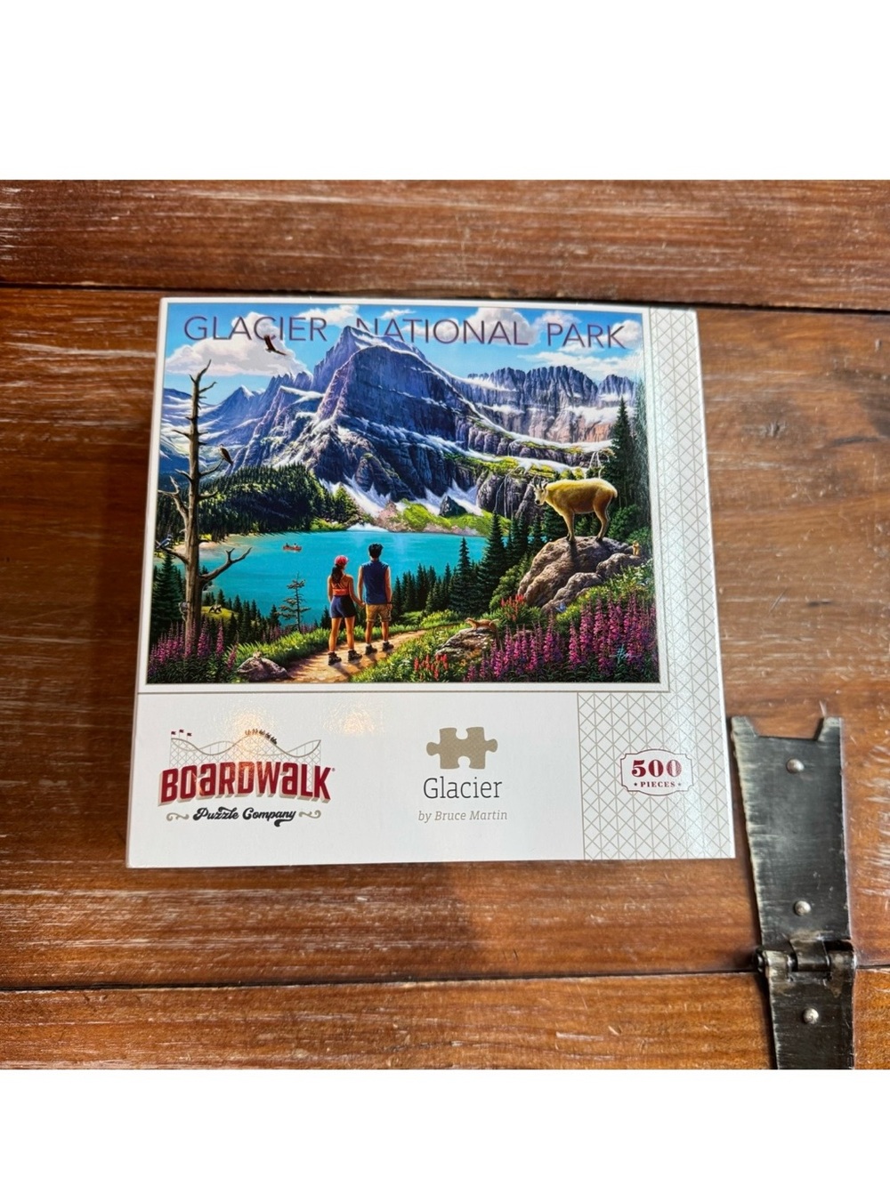 Boardwalk Glacier National Park 500-Piece Jigsaw Puzzle - Blue/Green Scenic